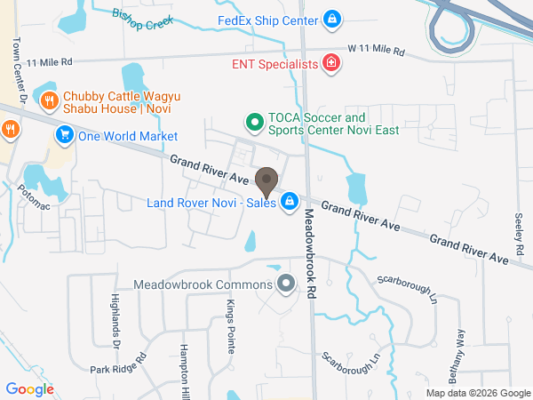 Map showing location of O'Brien-Sullivan Funeral Home