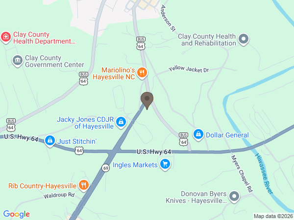 Map showing location of Ivie Funeral Home