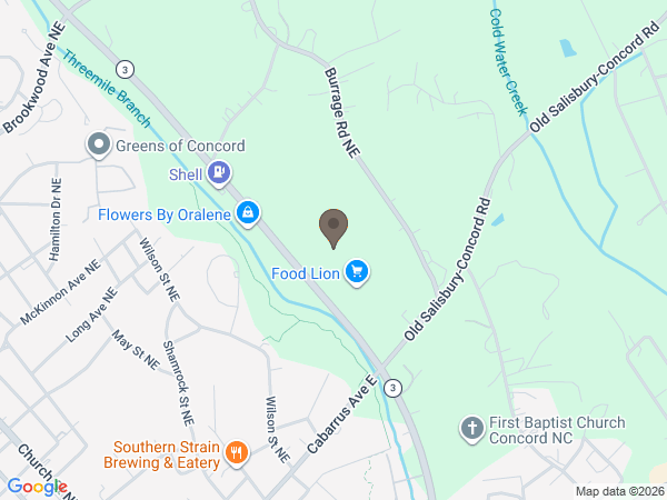 Map showing location of Wilkinson Funeral Home