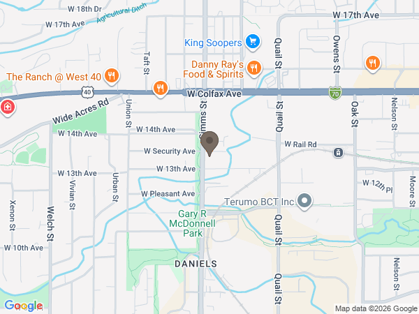 Map showing location of Aspen Mortuaries - Lakewood