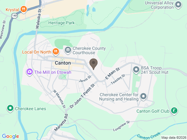 Map showing location of DARBY FUNERAL HOME