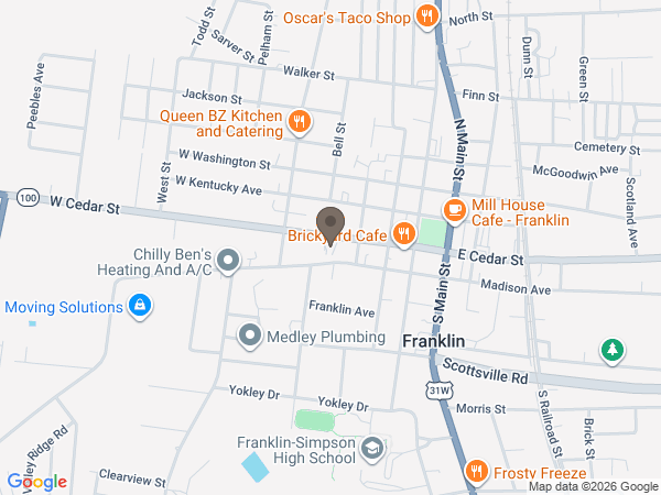 Map showing location of Gilbert Funeral Home & Crematory
