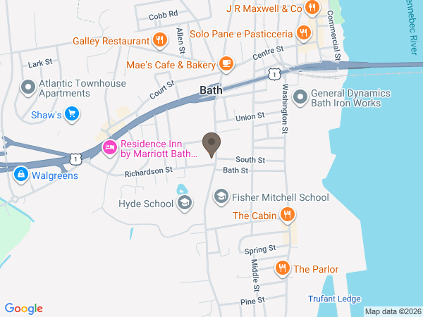 Map showing location of David E. Desmond Funeral Homes