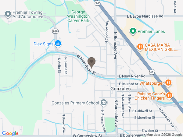 Map showing location of Ascension Funeral Home