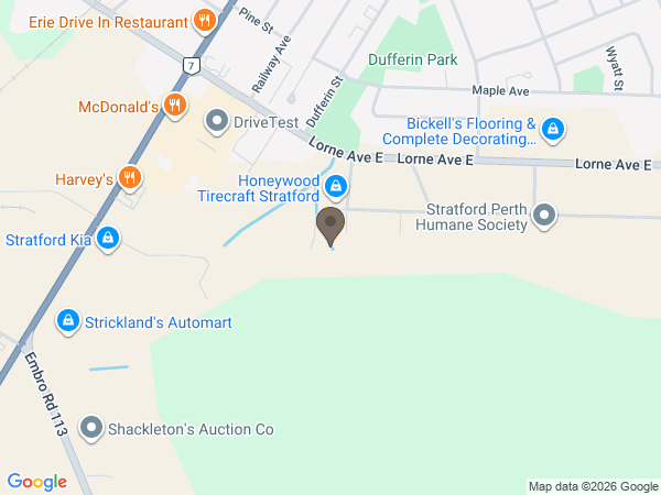 Map showing location of EVERMORE