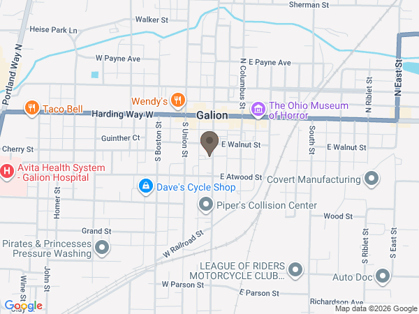 Map showing location of Snyder Funeral Homes: Richardson Davis Chapel