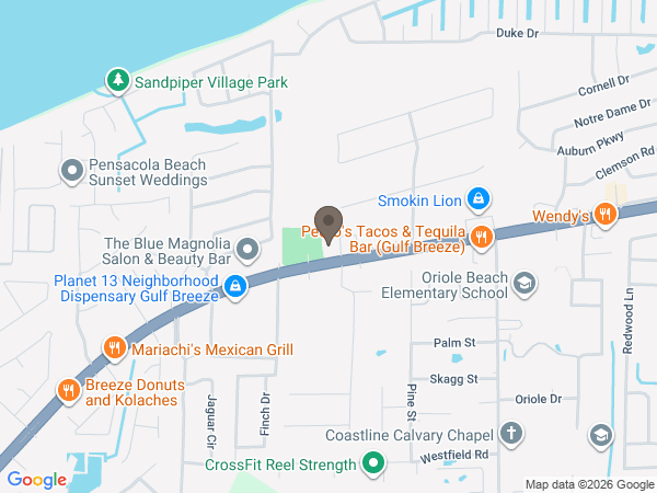 Map showing location of Rose Lawn Funeral Home