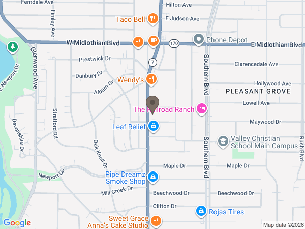 Map showing location of Rossi & Santucci Funeral Home