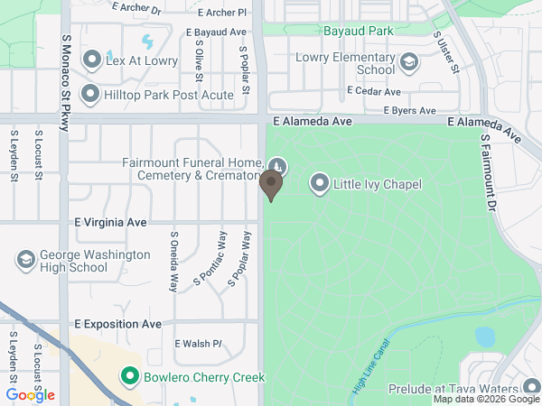 Map showing location of Fairmount Family Pet Loss Care