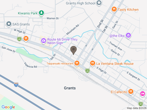 Map showing location of Mt. Taylor Funerals and Cremation