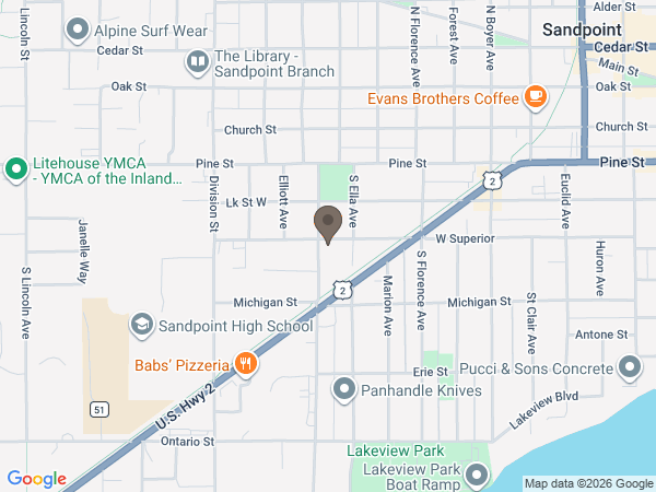 Map showing location of Lakeview Funeral Home & Cremation Service