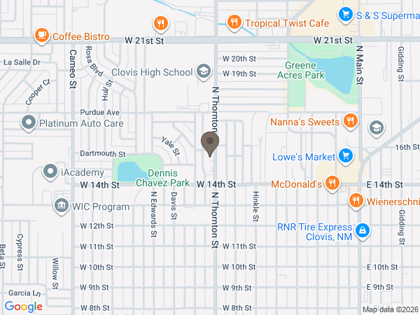 Map showing location of Muffley Funeral Home