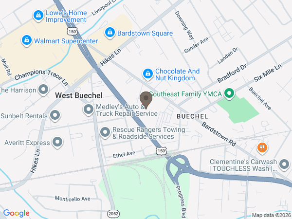Map showing location of Ratterman and Sons