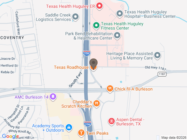 Map showing location of Lone Star Cremation