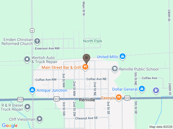 Map showing location of Dirks-Blem Funeral Service