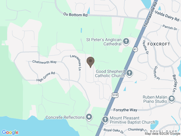 Map showing location of Furever Friends Pet Cremation