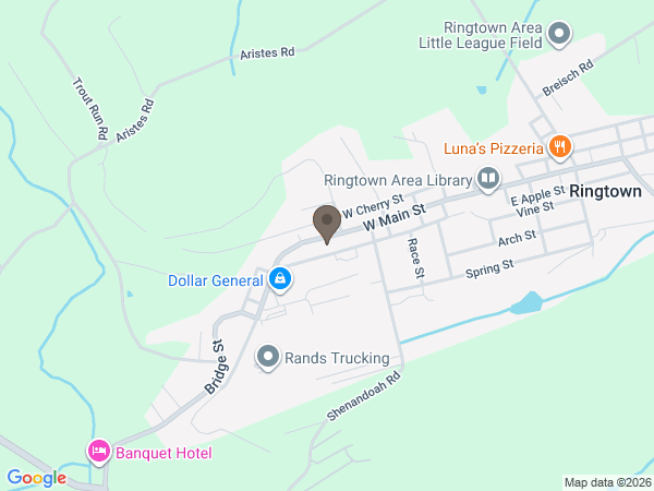 Map showing location of Stauffer-Breznik Funeral Home