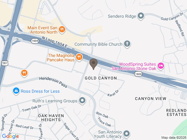 Map showing location of Porter Loring Mortuaries: North