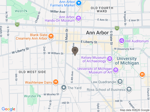 Map showing location of Muehlig Funeral Chapel