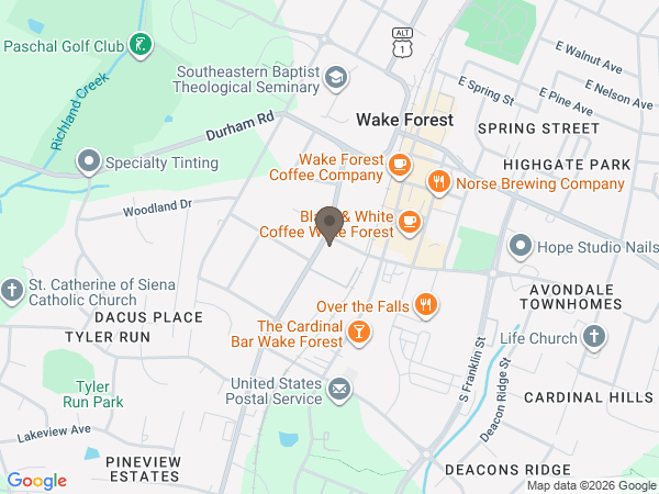 Map showing location of Bright Funeral Home