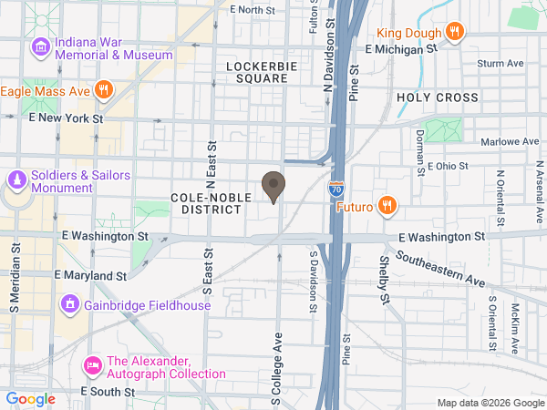 Map showing location of Flanner Buchanan: Speedway