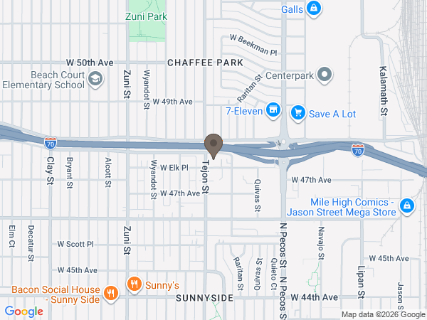 Map showing location of Romero Family Funeral Home
