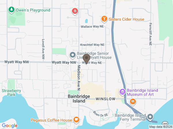 Map showing location of Cook Family Funeral Home
