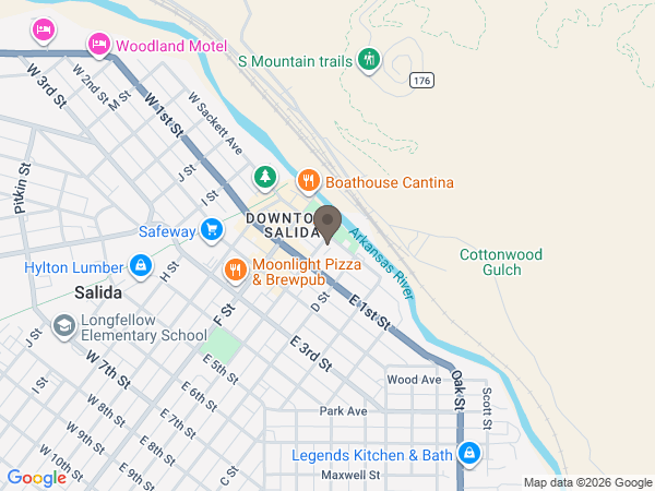 Map showing location of Lewis & Glenn Funeral Home