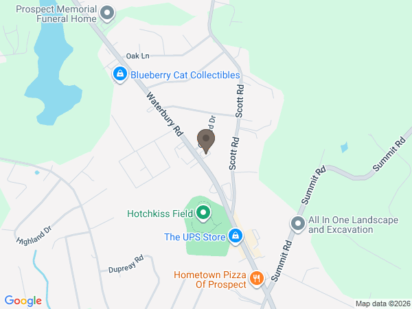 Map showing location of Community Funeral Home