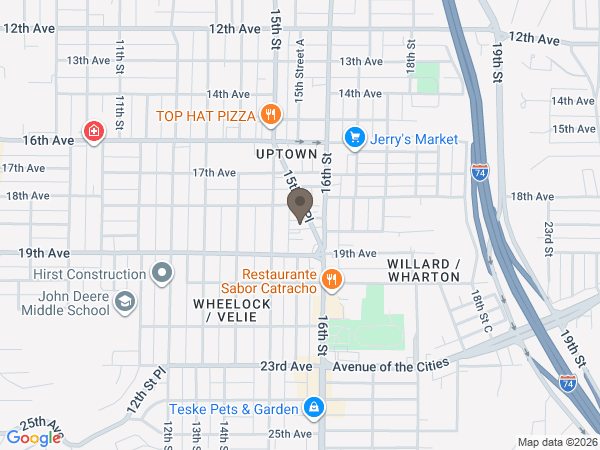 Map showing location of Mississippi Valley Cremation and Direct Burial