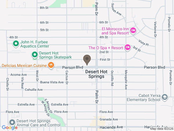 Map showing location of Rose Mortuaries