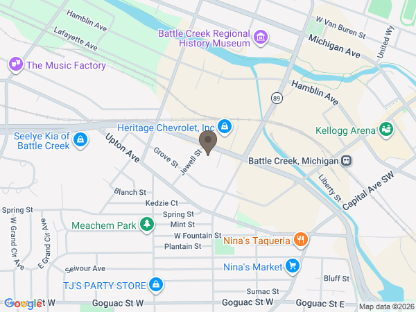 Map showing location of Baxter Funeral & Cremation Service