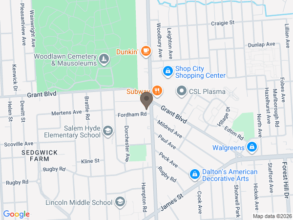 Map showing location of Syracuse Simplicity