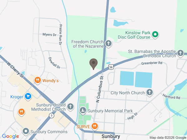 Map showing location of Snyder Funeral Homes: DeVore Chapel	