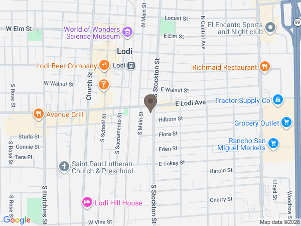 Map showing location of Cherokee Memorial Park and Funeral Home