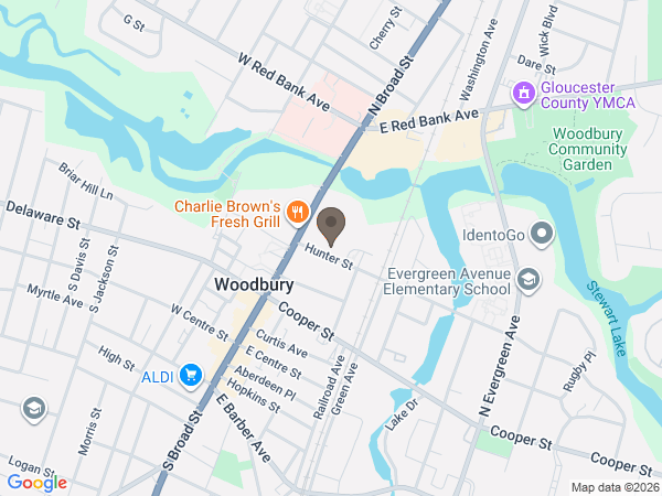 Map showing location of McGuinness Funeral Home: Woodbury