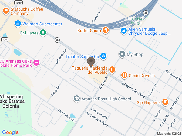 Map showing location of Charlie Marshall Funeral Home and Crematory