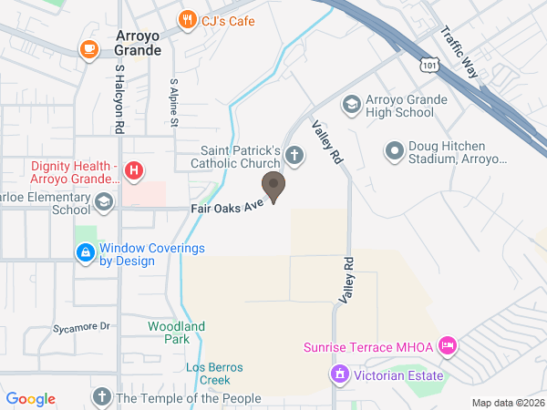 Map showing location of Lady Family Mortuary