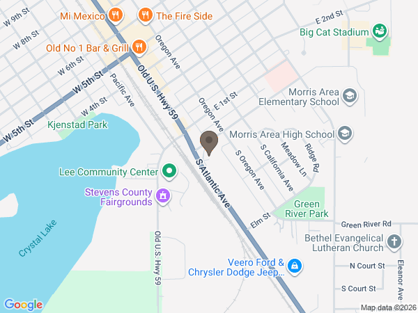Map showing location of Pedersen Funeral & Cremation Service