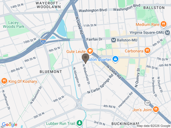 Map showing location of Murphy Funeral Homes: Arlington
