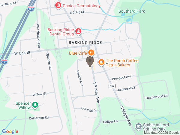 Map showing location of Gallaway & Crane Funeral Home