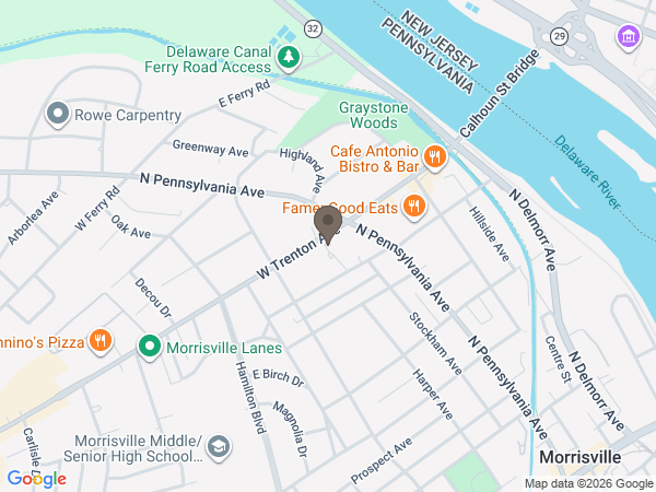 Map showing location of J. Allen Hooper Funeral Chapel