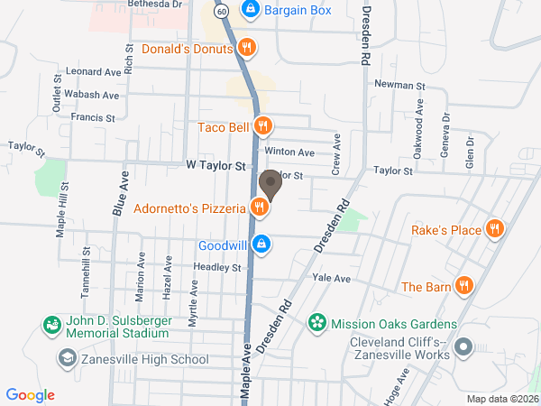 Map showing location of Bryan & Hardwick Funeral Home