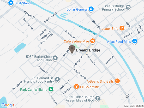 Map showing location of Legacy Funeral Group