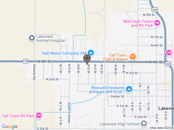 Map showing location of Desert Rose Funeral Chapel