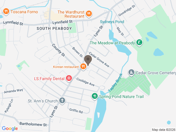 Map showing location of Conway Cahill Brodeur Funeral Home
