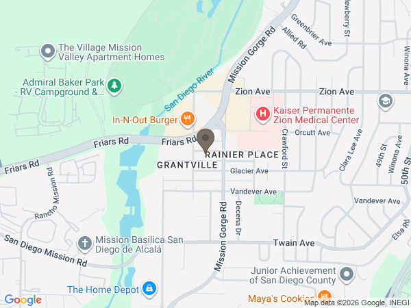 Map showing location of Bravo Family Mortuary