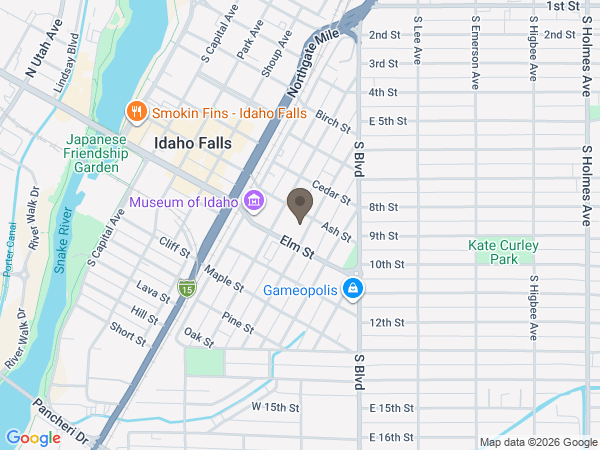 Map showing location of Wood Funeral Home