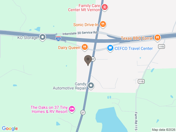 Map showing location of Mount Vernon Memorial Funeral Home