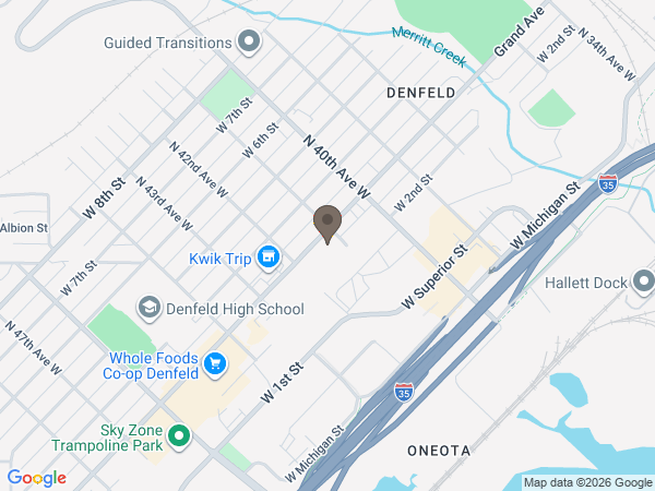 Map showing location of Cremation Society Of Minnesota: Duluth